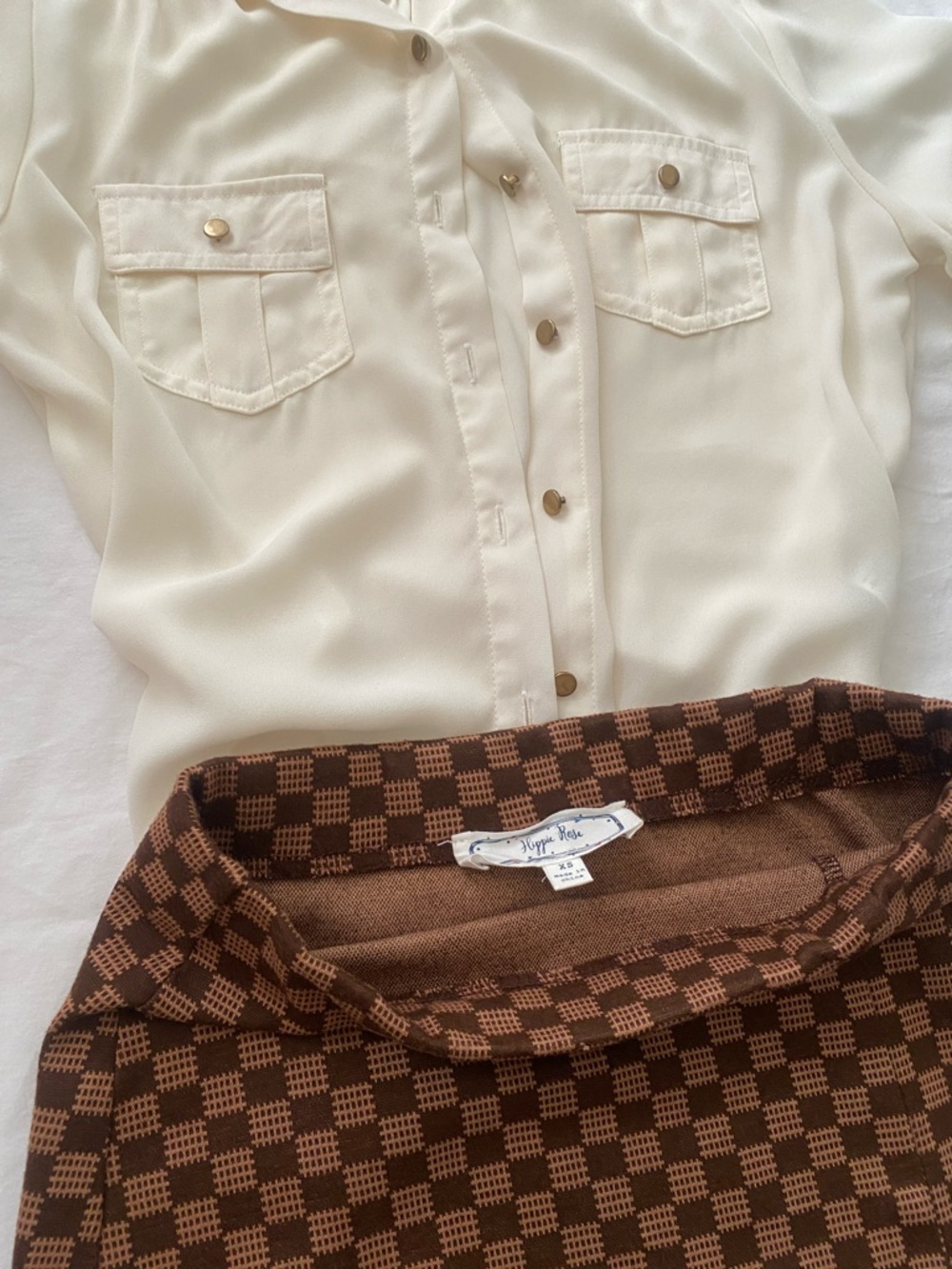 Hippie Rose Cream Button-Down Pocket Shirt